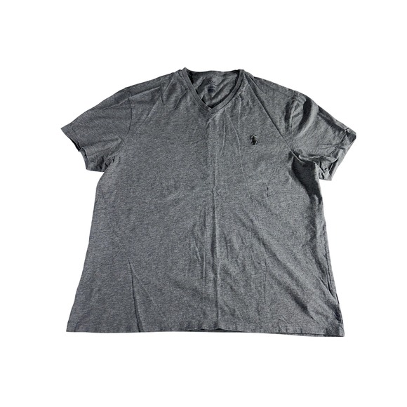 Polo Ralph Lauren Other - Polo Ralph Lauren Shirt Mens Large Gray V-Neck Pony Logo Short Sleeve Cotton Tee